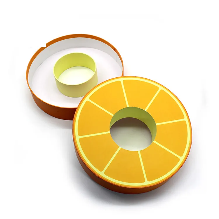 creative orange slice design round fruit box