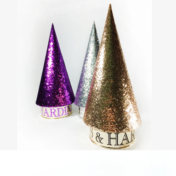 glitter paper cone shaped gift box christmas tree decoration