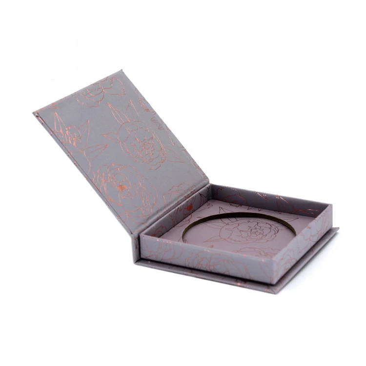 grey textured paper flat folding box