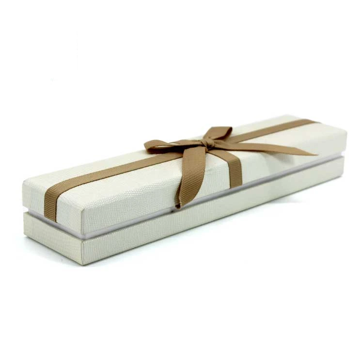 long rectangular white box for bracelet or watch