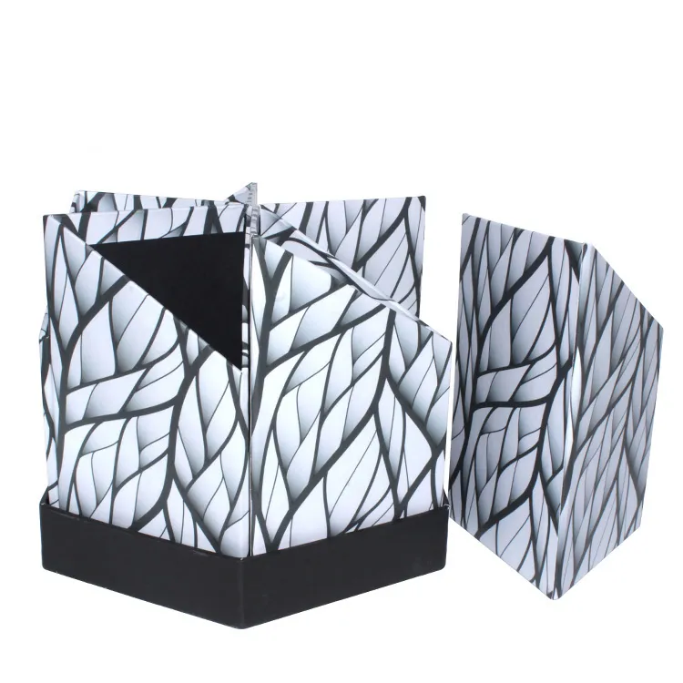 marble pattern waterproof flower carrier box