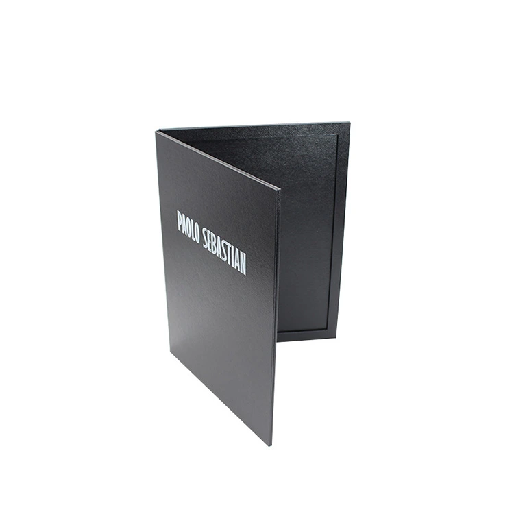 matte black presentation folder printing with pocket