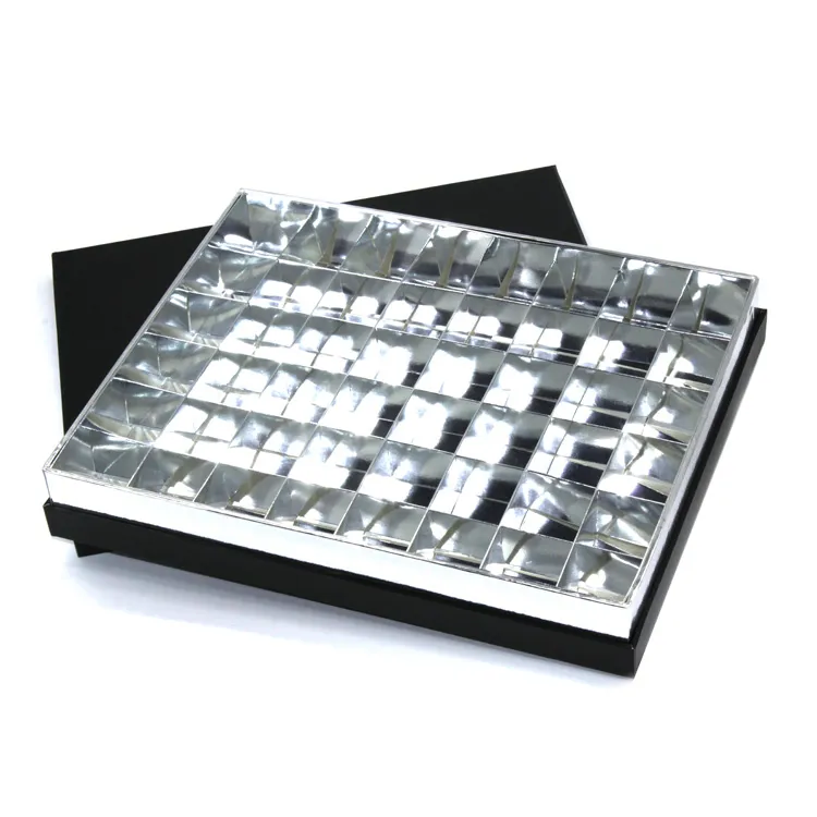 silver checkered pattern makeup palette