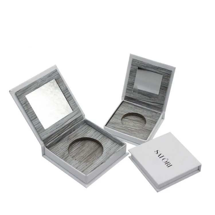 silver glitter single lash box with window