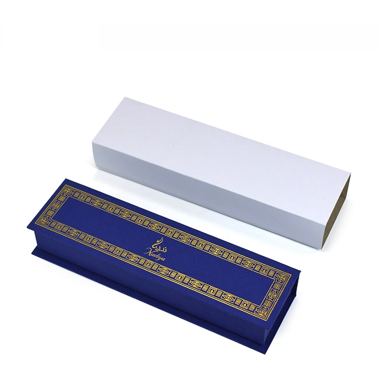 slim blue rectangular chocolate gift box