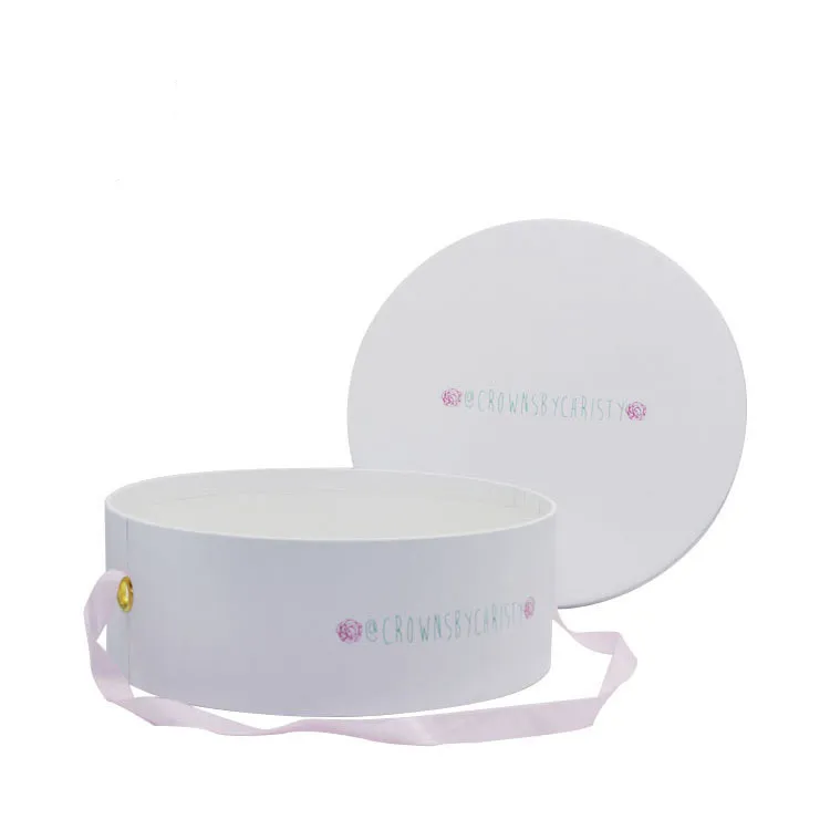 white round infinity rose box packaging